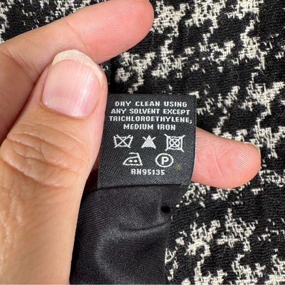 Lafayette 148 Houndstooth Prolific Blazer Jacket Black Cream Career Plus Size 16 - Picture 7 of 7